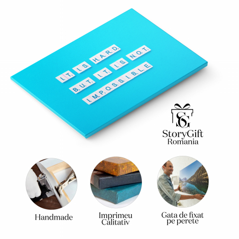 Mesaj Motivational: Depășirea Obstacolelor - Inspirație și Determinare, Marime 40x25CM [1]