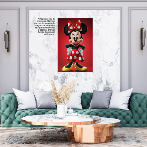 Minnie Mouse în Rochie cu Buline și Pantofi cu Toc Galbeni, Marime 40x25CM [3]