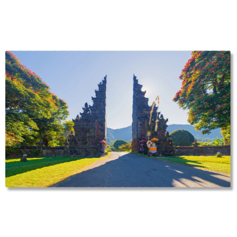 Oraș - Tablou Canvas Misterul Templelor, Peisaj Nocturn; Mister, Temple, Peisaj Nocturn, Spiritual, Antic 3264 40x25CM