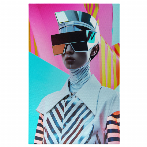 Abstract - Tablou Canvas - Moda Anilor 3000: Încercare de Robotizare a Oamenilor, Marime 40x25CM