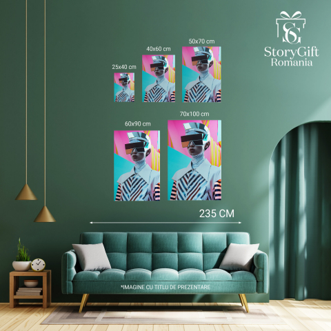 Tablou Canvas - Moda Anilor 3000: Încercare de Robotizare a Oamenilor, Marime 40x25CM [3]