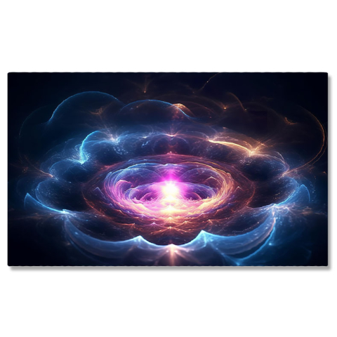 Diverse - Tablou Canvas: Model cu molii colorate pe fundal negru cu stele - Pandantive lună 40x25CM