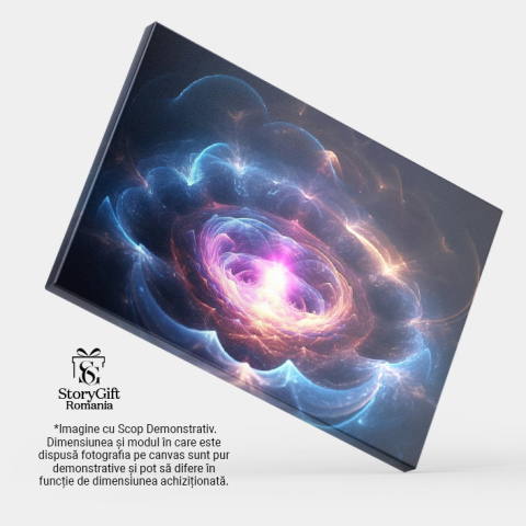 Tablou Canvas: Model cu molii colorate pe fundal negru cu stele - Pandantive lună 40x25CM [3]