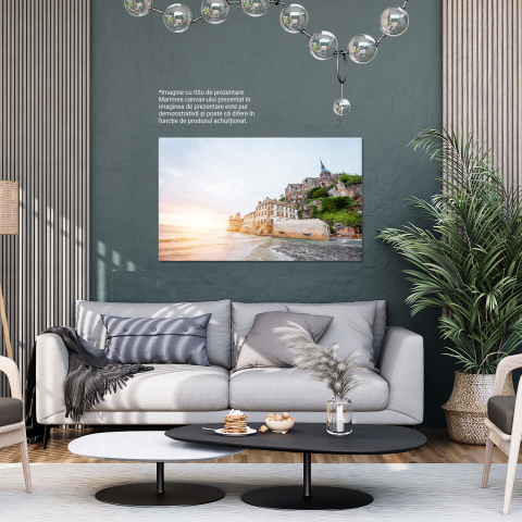 Tablou Canvas: Mont Saint-Michel în Apus - Poveste și Reflecții, Marime 40x25CM [3]