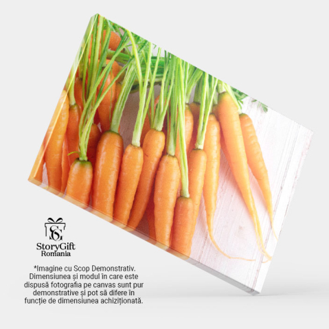 Tablou Canvas Morcov Proaspat si Dulce pe o Masa Gri, a, morcov, proaspat, dulce, masa 2051 40x25CM [3]