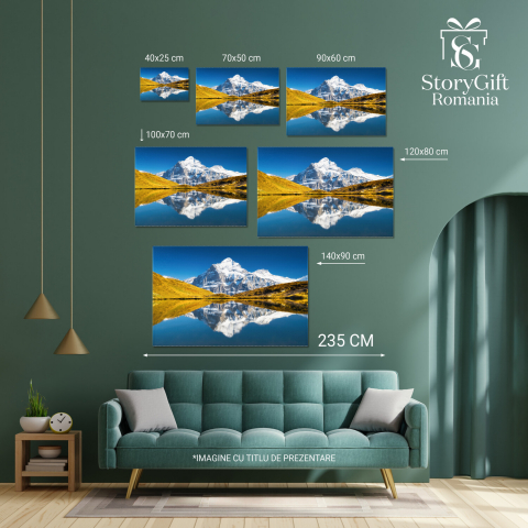 Reflecția Muntelui – Oglindă a Naturii, Marime 40x25CM [3]