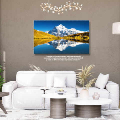 Tablou Canvas Munte Inalt si Reflectie pe Apa, mountain, peisaj, natura, reflectare 2349 40x25CM [2]