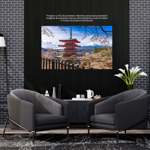Tablou Canvas cu Muntele Fuji și Tradiții Japoneze – Peisaj Montan, Marime 40x25CM [2]