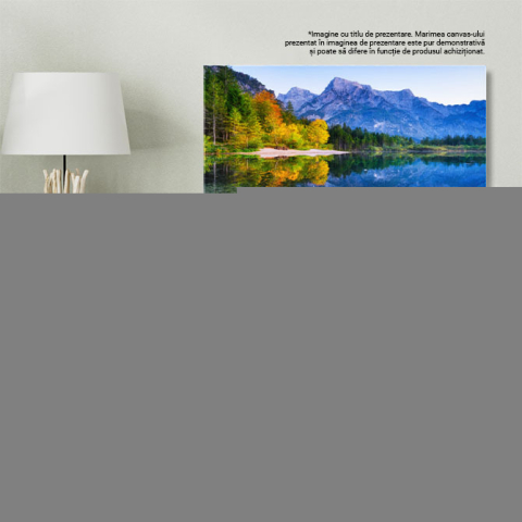 Tablou Canvas Munti si Reflectii pe Suprafata Apei, Peisaj Montan, Calatorie, Panorama, Padure 3184 40x25CM [2]