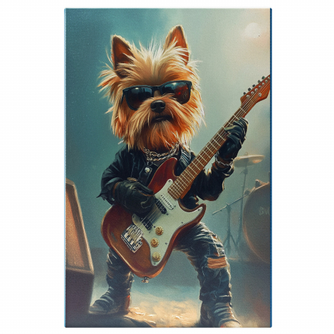 Tablouri - Tablou Canvas Personalizat - Animal Muzician Pe Scenă cu Chitara Electrică
Marime 40x25CM