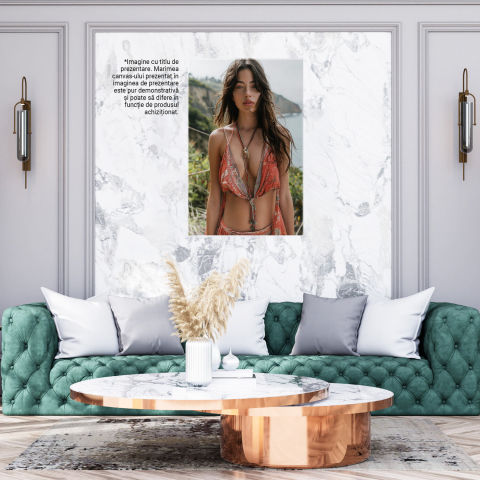 Naufragiata pe Insula Pustie - Tânără în Costum Colorat - Pictură Digitală, Marime 40x25CM [2]