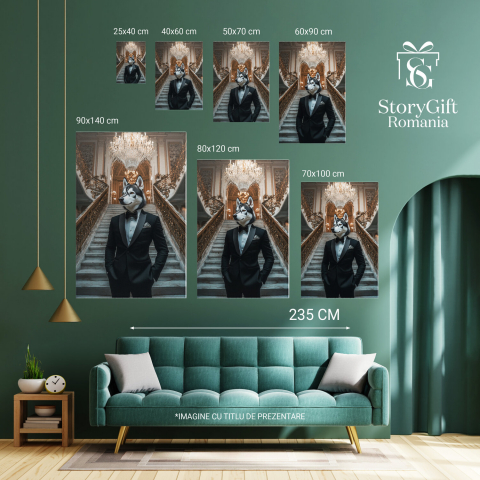  Tablou Canvas Personalizat Costum Negru Cu Papion La Bal RegalMarime 140x90CM [5]