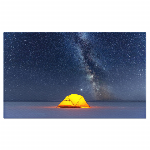 Calea Lactee - Tablou Canvas Noaptea Sub Stele: Călătorie Prin Calea Lactee, Marime 40x25CM