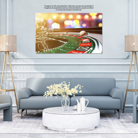 Tablou Canvas: Nopți de Noroc - Emoția și Incertitudinea Ruletei, Marime 40x25CM [3]
