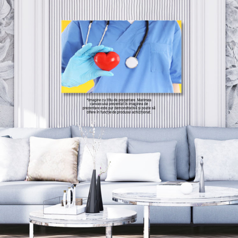 Tablou Canvas: O Inima Sanatoasa, O Viata Fericita 40x25CM [2]
