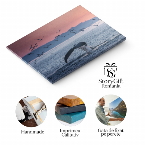 Întâlnire Subacvatică cu Megaptera în Salish Sea - O Magie Oceanică, Marime 40x25CM [1]