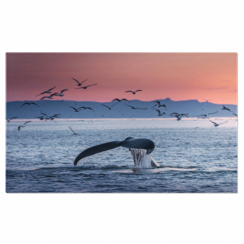 Animale - Întâlnire Subacvatică cu Megaptera în Salish Sea - O Magie Oceanică, Marime 40x25CM