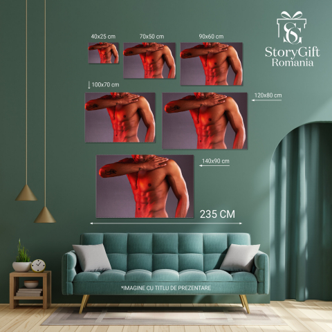 O Zi Frumoasă la Paris: Tânără Admirând Turnul Eiffel, Marime 40x25CM [3]