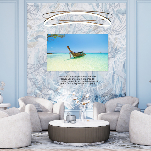 Tablou Canvas Ocean si Plaja in Thailanda, thailanda, phuket, ocean, plaja, fundal, atractie, casa, mal, stanci, turism, vara, sezon, natura, insula. 140x90CM [2]