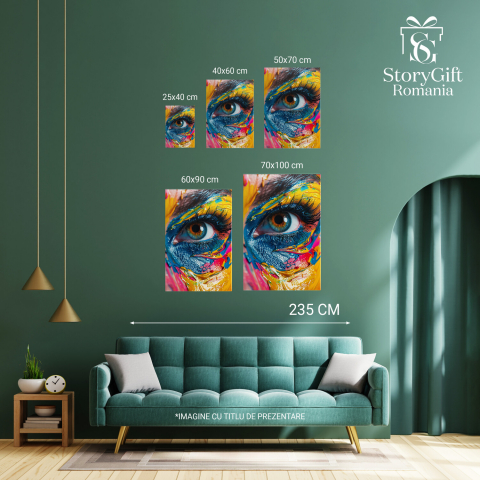 Ochiul și Frumusețea Haotică a Creației Turbulente - Pictură Digitală, Marime 40x25CM [3]