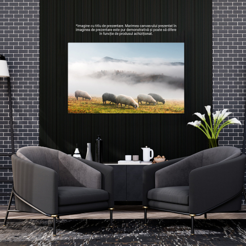 Oi în Munte pe Ceață - O Odă Naturii, Marime 40x25CM [2]