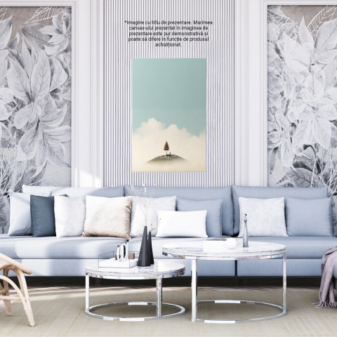 Tablou Canvas Om pe Vârful Muntelui | Pictură Digitală Inspirațională, Marime 40x25CM [3]