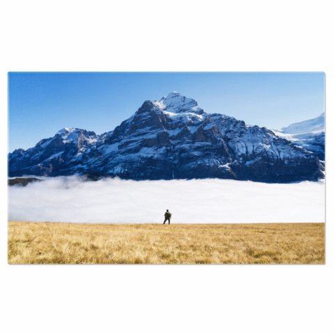 Peisaj - Om cu Rucsac: Aventură în Natură, Marime 40x25CM