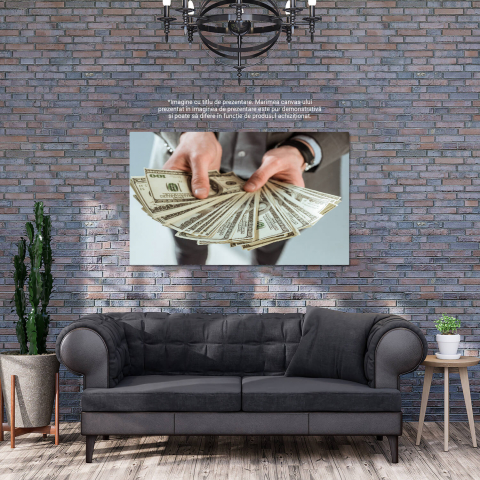 Om de Afaceri Prosper cu Bancnote - Simbol al Succesului, Marime 40x25CM [3]