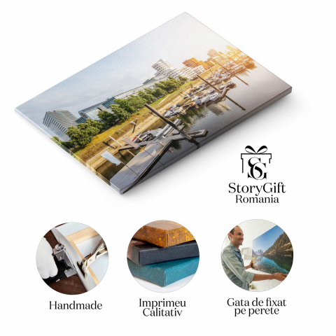 Düsseldorf pe malul Rinului - Arhitectură Modernă și Vibe Urban, Marime 40x25CM [1]