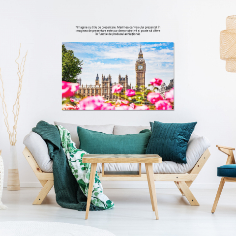 Tablou Canvas Londra: Big Ben, Reprezentant Emblematic al Marii Britanii, Marime 40x25CM [2]
