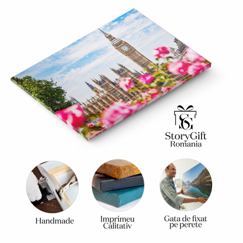 Tablou Canvas Londra: Big Ben, Reprezentant Emblematic al Marii Britanii, Marime 40x25CM [1]