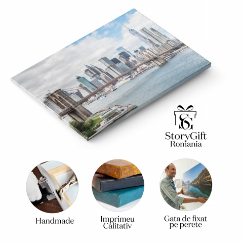 Orașul New York Înalțat la Crepuscul: Vedere Aeriană Metropolitană, Marime 40x25CM [1]