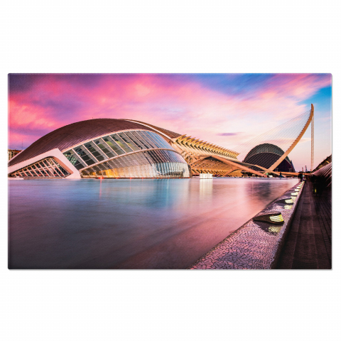 Oraș - Tablou Canvas: Orașul Utopiei - Arhitectura Modernă și Vibrantă, Marime 40x25CM