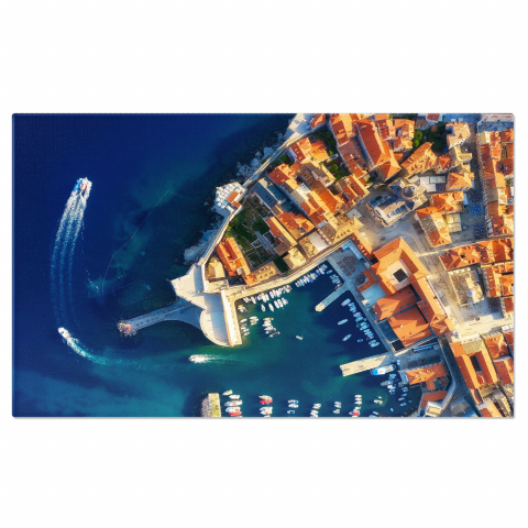 Oraș - Dubrovnik - Vedere Aeriană a Orașului Vechi, Marime 40x25CM