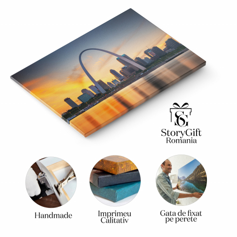 Tablou Canvas Palatul de Justiție - Denver, SUA - Arhitectură Iconică, Marime 40x25CM [1]