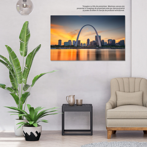 Tablou Canvas Palatul de Justiție - Denver, SUA - Arhitectură Iconică, Marime 40x25CM [2]