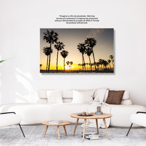 Tablou Canvas Palmieri Retroiluminati la Apus Palmieri, apus, natura, peisaj, relaxare 639 40x25CM [2]