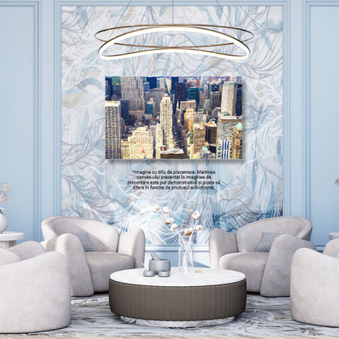 Tablou Canvas: Panorama Aeriala a New York-ului - Skyline si Cladiri Icônice 40x25CM [2]