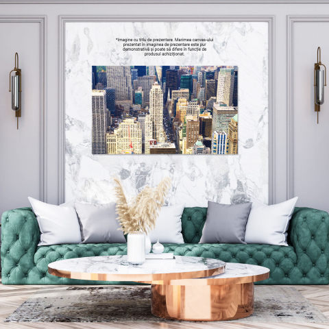 Tablou Canvas: Panorama Aerială a New York-ului - Skyline Spectaculos, Marime 40x25CM [2]