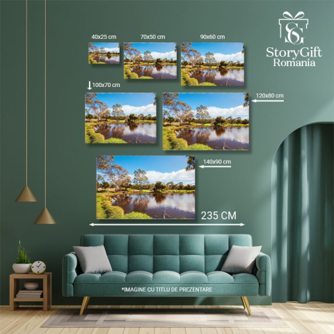 Tablou Canvas Parcul Darebin in Melbourne, Australia Darebin Parklands, Melbourne, Australia, peisaj, natura, lac 1599 40x25CM [4]