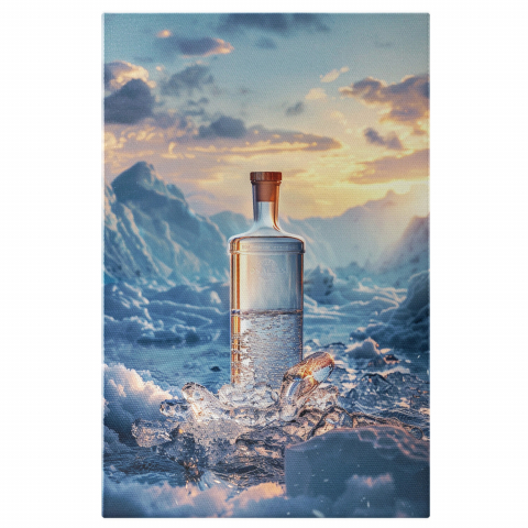 Diverse - Parfum de Iarnă pe Râu Înghețat - Tablou Canvas, Marime 40x25CM