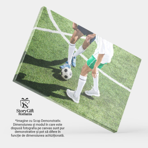 Tablou Canvas - Pasionati de Fotbal - Jocul Intens al Campionilor 40x25CM [3]