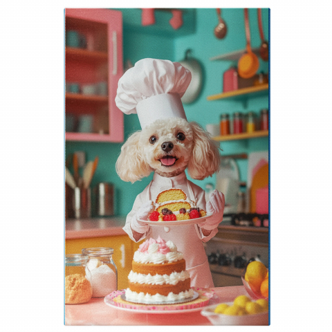 Meserii - Tablou Canvas Personalizat Patiser Cheff Cu Tort
Marime 40x25CM