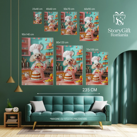 Tablou Canvas Personalizat Patiser Cheff Cu Tort
Marime 40x25CM [5]