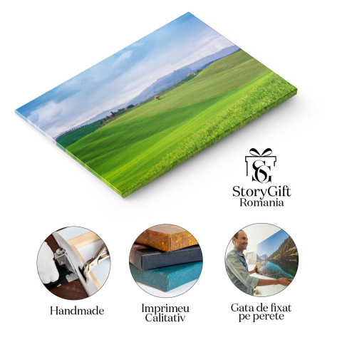 Tablou Canvas Pauza la Ferma Toscanei: Relaxare 40x25CM [1]