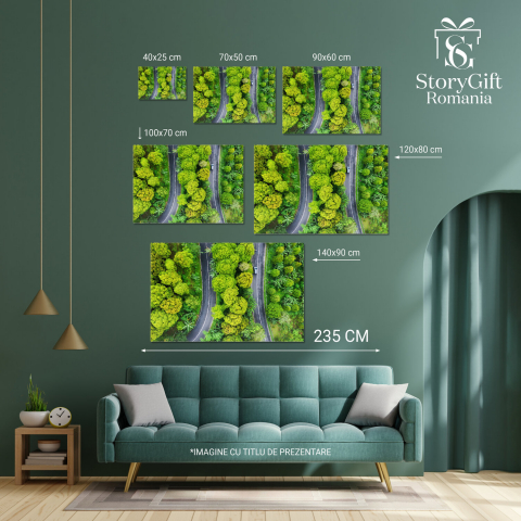 Peisaj Aerial cu Pădure și Drum - Indonezia în Toată Splendoarea, Marime 40x25CM [3]