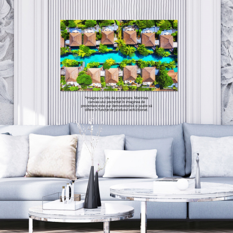 Peisaj Aerian în Indonezia: Vile și Ape Cristaline, Marime 40x25CM [2]