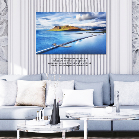 Peisaj Aerian în Islanda: Munți și Ocean, Marime 40x25CM [2]