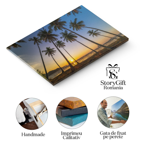 Tablou Canvas - Peisaj Andaman, Coastele Koh Yao Yai, Serenitate Tropica 40x25CM [1]