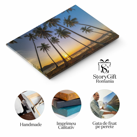 Tablou Canvas Peisaj Andaman: Coastele Koh Yao Yai și Serenitatea Tropicală, Marime 40x25CM [1]